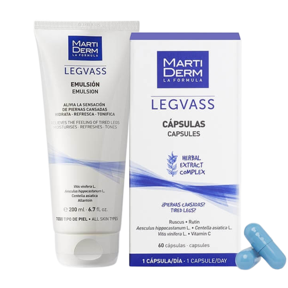 Martiderm Pack Legvass Cápsulas x60 + Emulsão 200mL