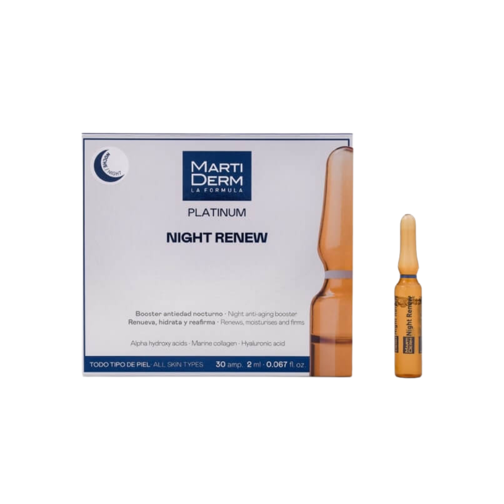 Ampollas Martiderm Platinum Night Renew 30x2mL
