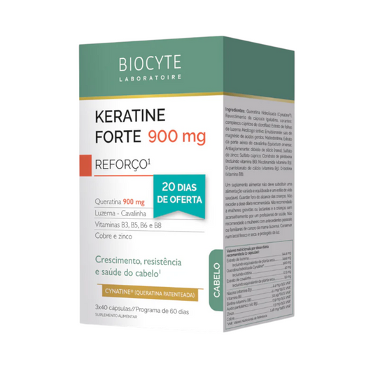 Biocyte Keratine Forte 900mg Cápsulas 3x40