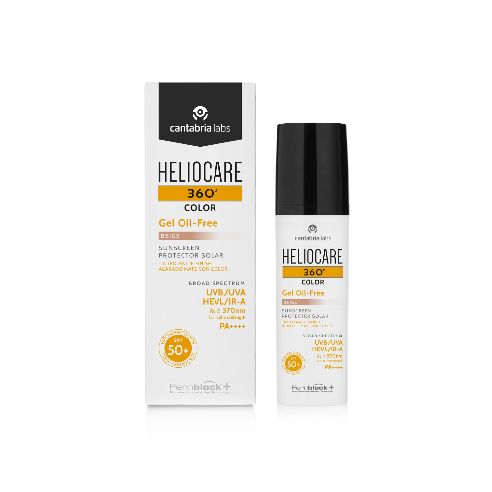 Heliocare 360º Color Gel Oil Free Protetor Solar Tom Beige SPF50+ 50mL