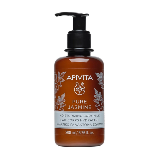 Leche corporal hidratante de jazmín puro de Apivita, 200 ml