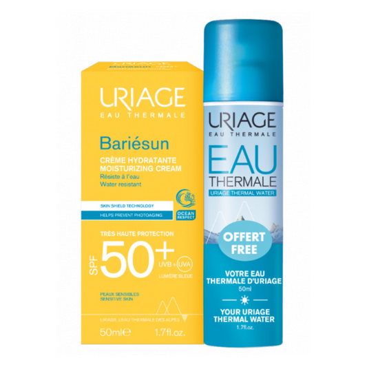 Uriage Bariésun Creme Hidratante SPF50+ 50mL + Água Termal 50mL