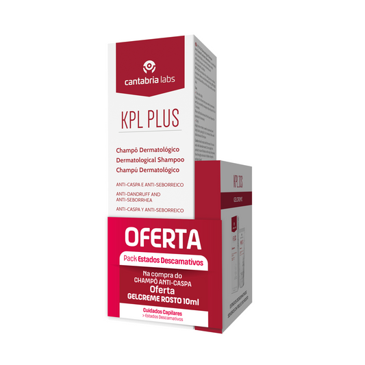 KPL Plus Pack Champô Anti-Caspa 200mL + KPL DS Gel-Creme Rosto 10mL