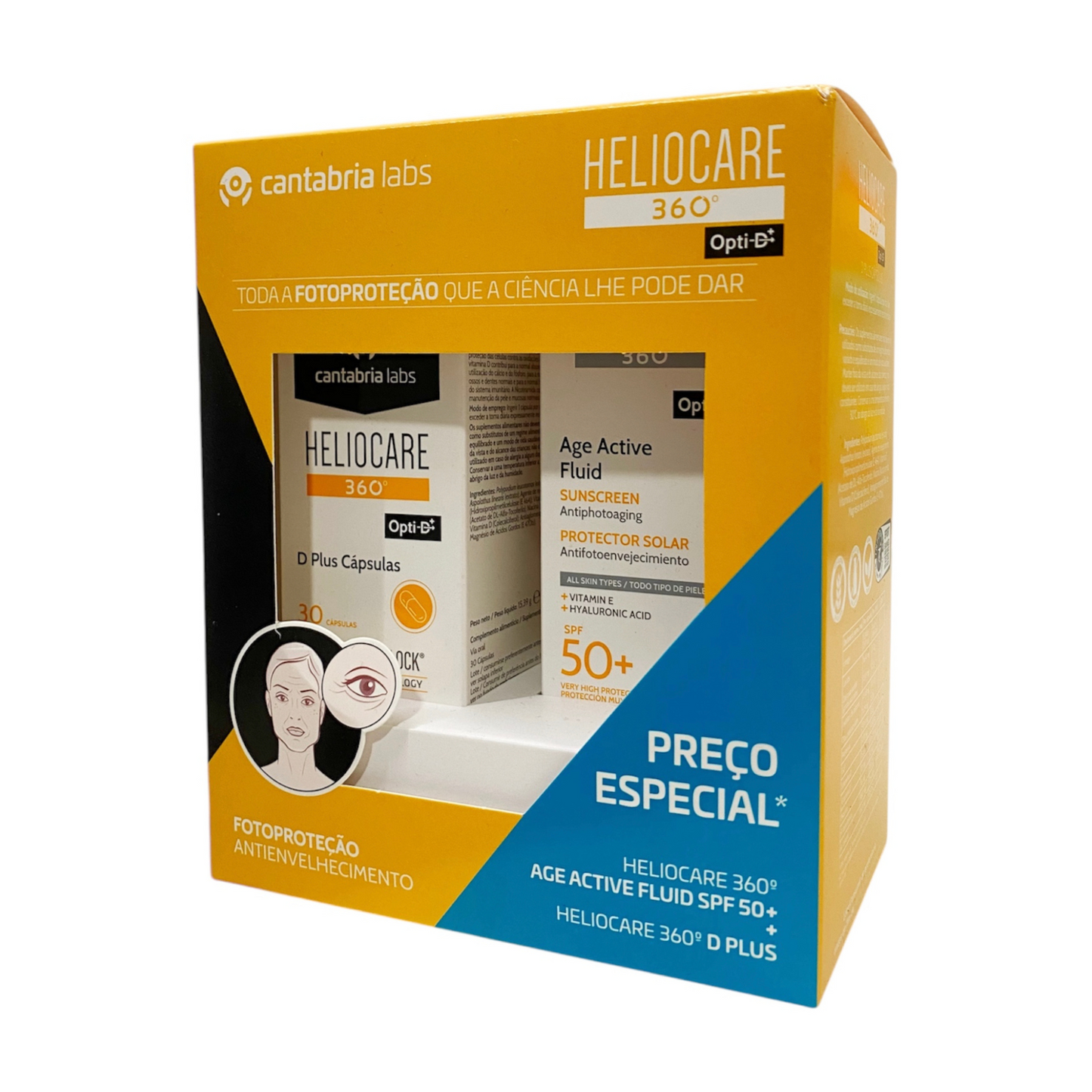 Heliocare 360º Pack Fluido Age Active SPF50+ 50mL + D Plus Cápsulas x30