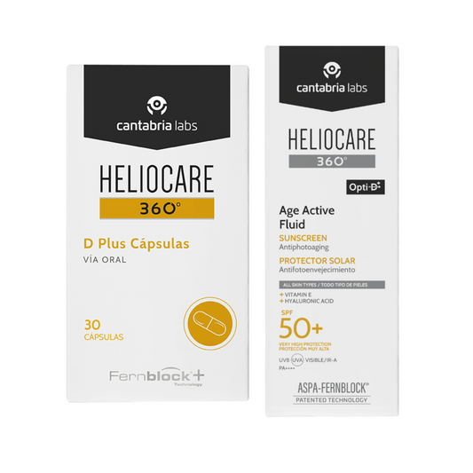 Heliocare 360º Pack Fluido Age Active SPF50+ 50mL + D Plus Cápsulas x30
