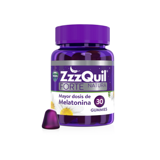Vicks ZzzQuil Forte Natura Melatonina Gomas Frutos do Bosque x30
