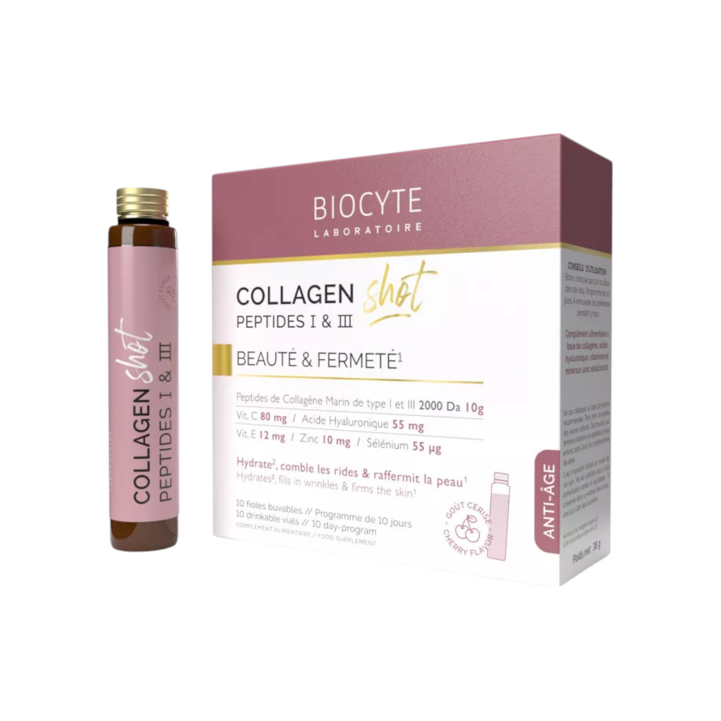 Biocyte Collagen Shot Peptídeos I & III Ampolas 10x25mL