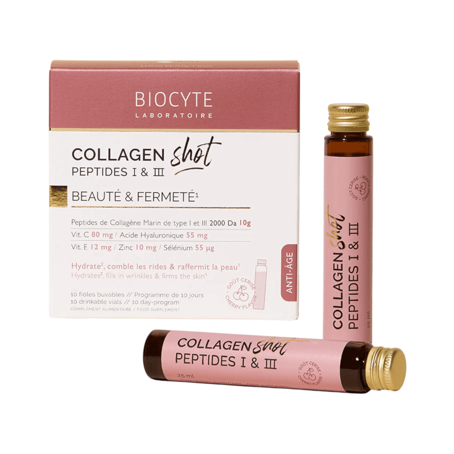 Biocyte Collagen Shot Peptídeos I & III Ampolas 10x25mL