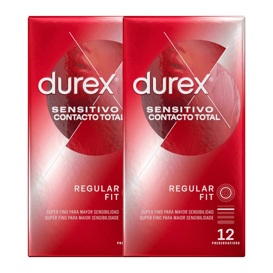 Durex Pack Sensitivo Contacto Total 2x12