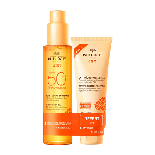 Nuxe Sun Pack Óleo Bronzeador SPF50 150mL + Leite Refrescante Pós Solar 100mL