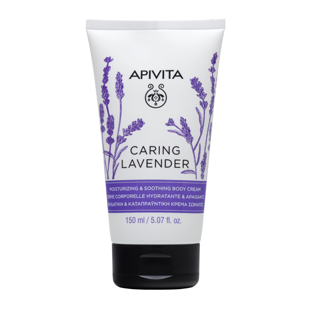 Crema corporal hidratante y calmante con lavanda de Apivita Caring 150 ml