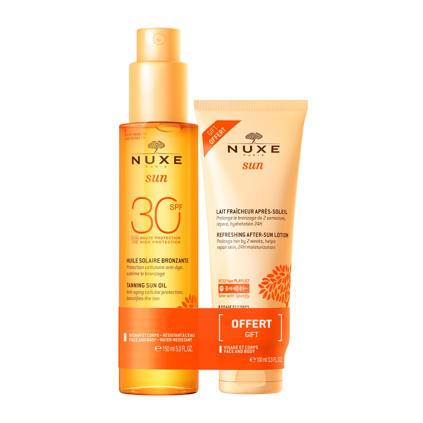 Nuxe Sun Pack Tanning Oil SPF30 150mL + After Sun Refreshing Milk 100mL