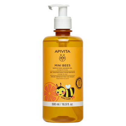 Apivita Mini Bees Gel de Banho Suave Criança Laranja e Mel 500mL
