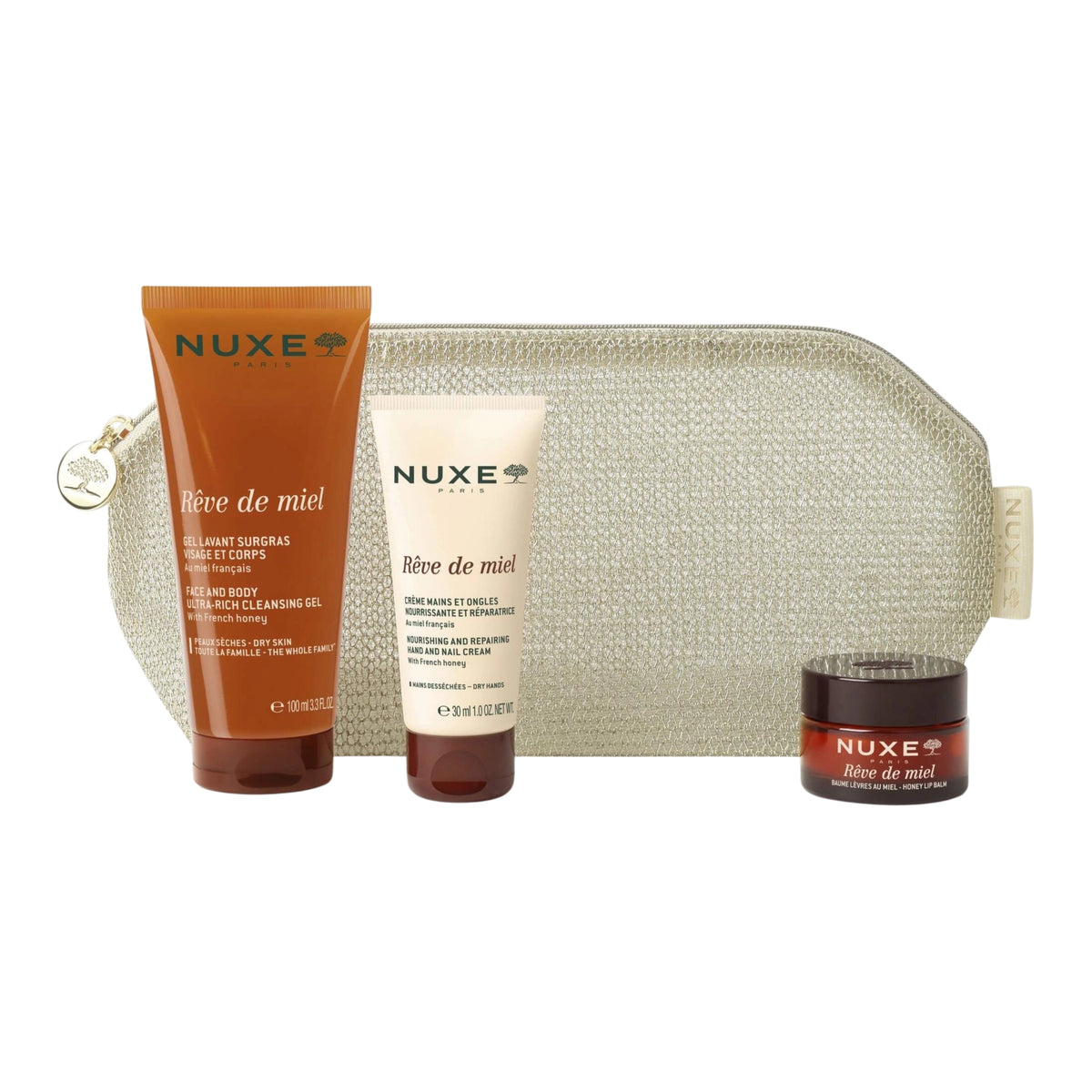 Nuxe Pack Rêve de Miel Trio Nutritivo Corpo Mãos e Lábios