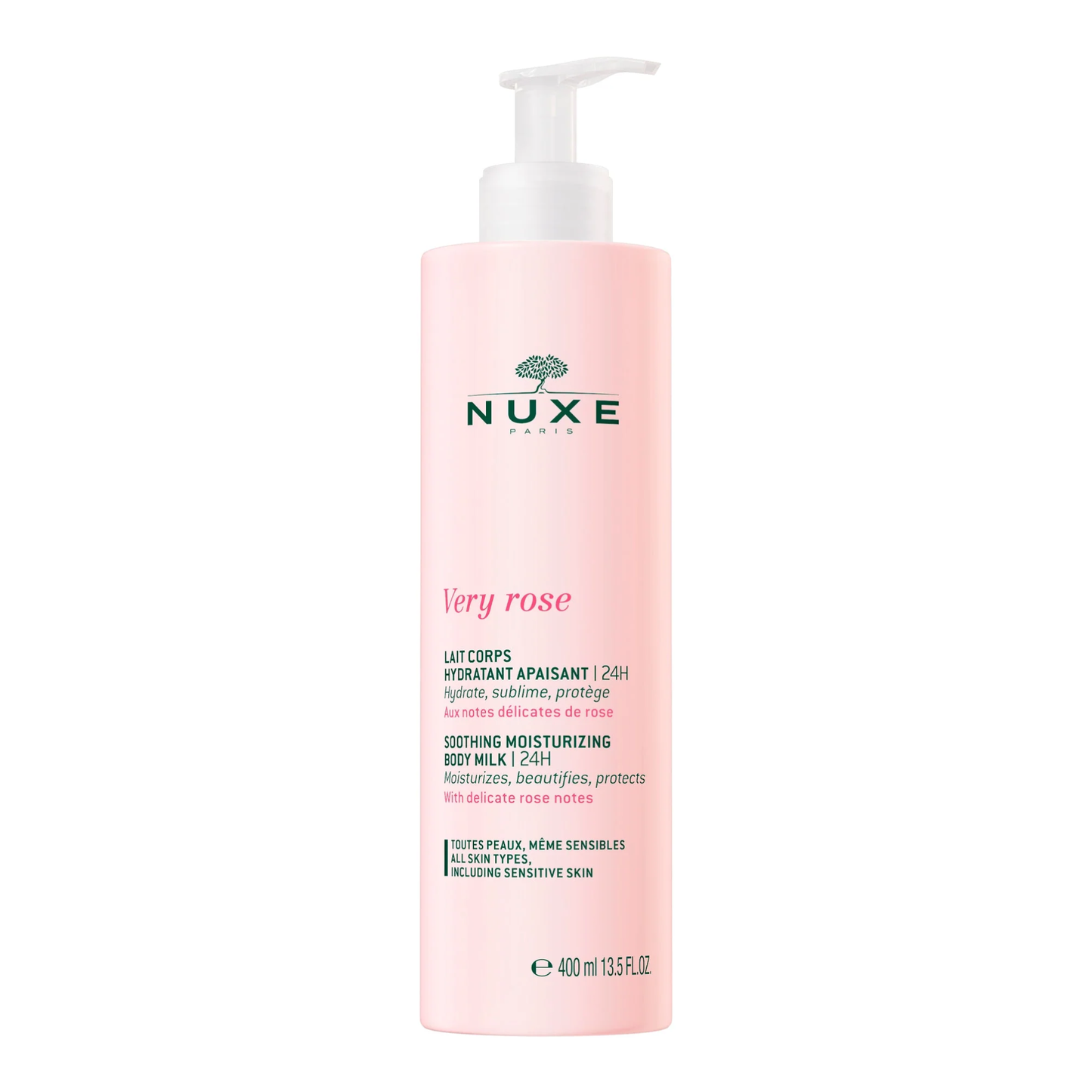 Nuxe Very Rose Leite Hidratante Corporal Calmante 400mL